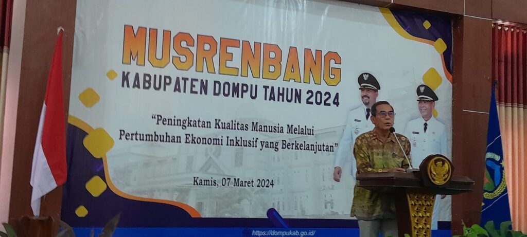 Musrenbang 2024, Pemkab Dompu Fokus Tingkatkan Kualitas Manusia dan Ekonomi Inklusif Berkelanjutan